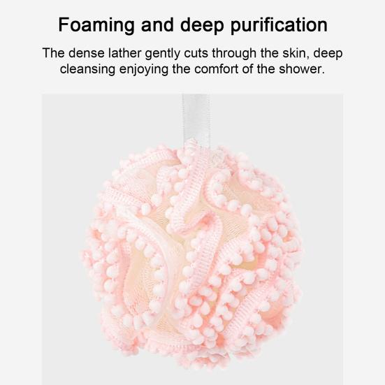 Bath Loofah Soft Gentle Quick Lathering Solid Color Women Men Body Washing Exfoliating Scrubber Shower Sponge Mesh Ball Bathroom Supplies