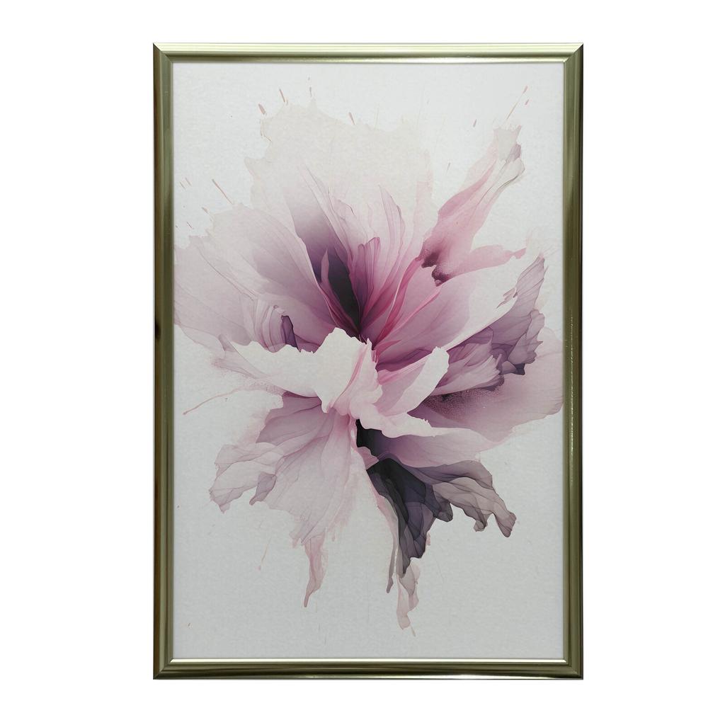 Subtelny Dotyk Kwiatu Subtelny Dotyk Kwiatu, 50X70 Cm, Rama Drewniana Ciemny Brąz, Papier Matowy 230 Gsm
