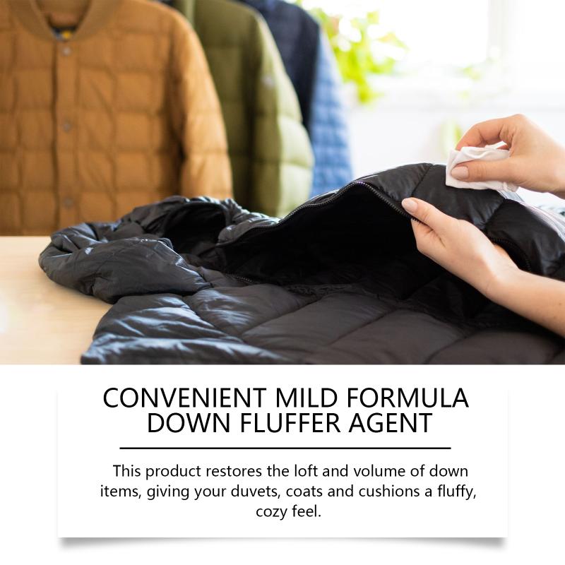  Down Fluffing Softener Prevents Clumping Shrinkage For Jacket Washing Protects Down Insulation During Laundry