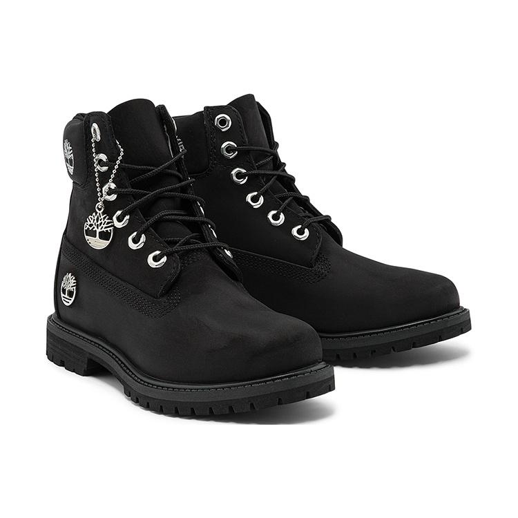 (WMNS) Timberland 6 Inch Premium Waterproof Boots 'Black Nubuck with Silver Logo' Women's A5TYUW