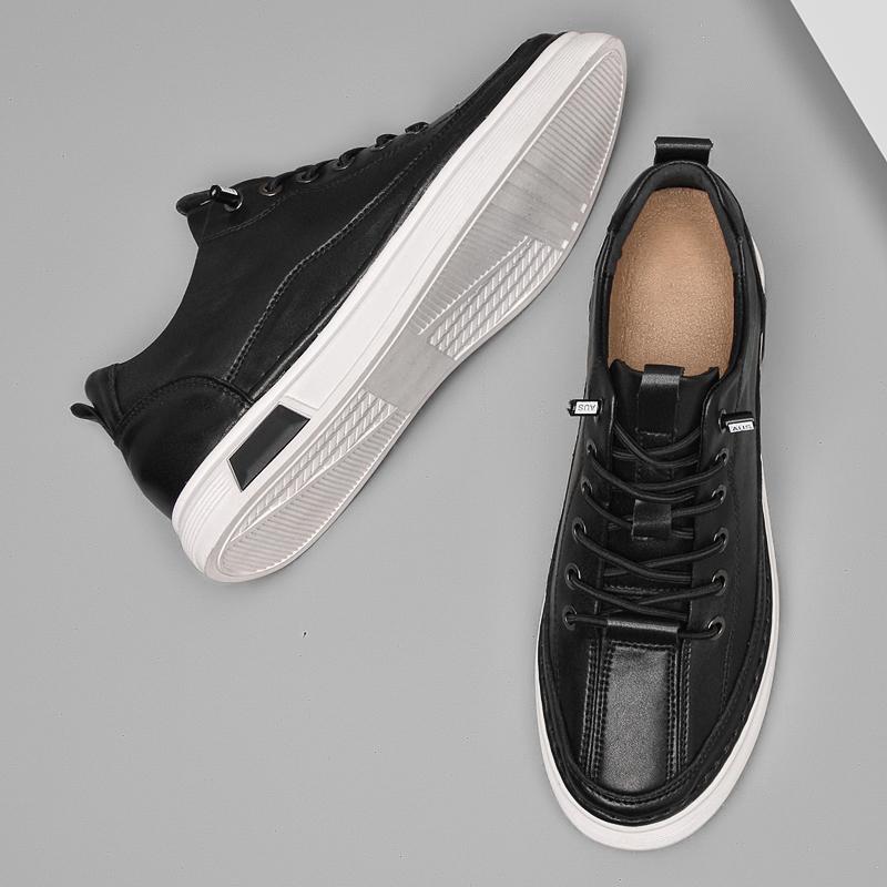 Модные мужские кроссовки из натуральной кожи с подъемом 5 см, повседневные, модные, удобные, дышащие, слипоны, лоферы-лифты, увеличивающие рост, спортивные