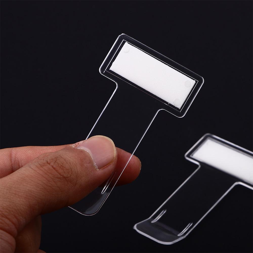 Clips T shape Transparent Card Clips Invoice Tickets Holder Permit Clip Parking Ticket Holder