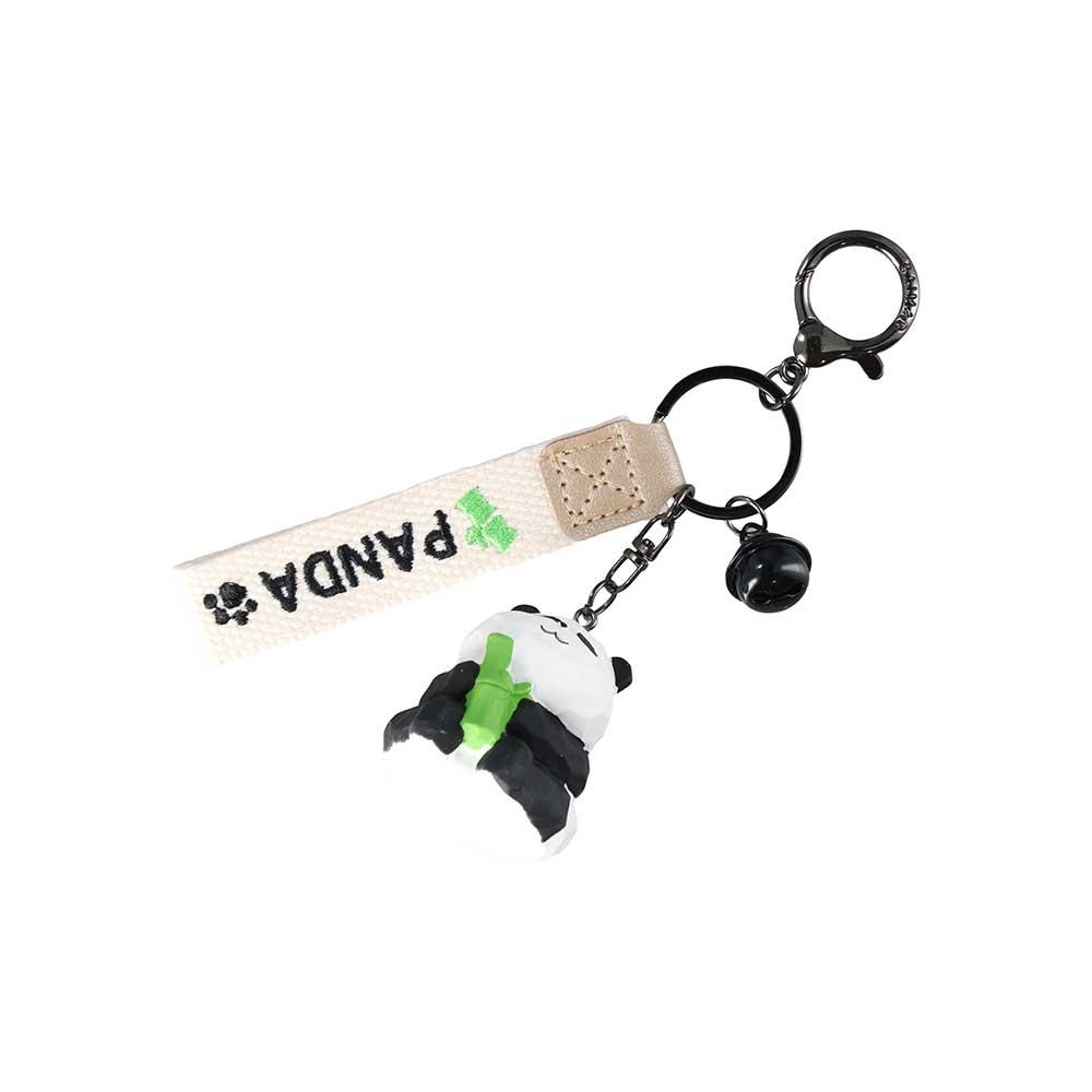 Брелок для ключей в виде панды из смолы с имитацией панды, имитация резьбы по дереву, сумка с цепочкой для ключей в виде панды, аксессуары