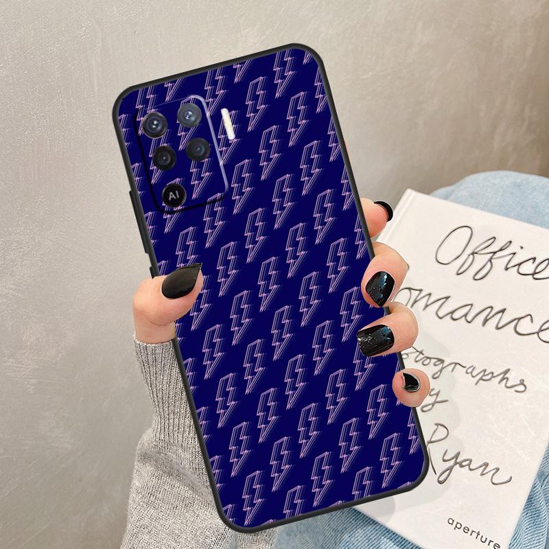 Lightning Bolt Pattern Case For Oppo A40 A60 A80 A78 A38 A18 A98 A58 A96 A76 A16 A94 A74 A54 A15 A17 A57 A77 A5 Pro