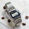 Casio Серия Часов - Квадратные Модные Классические Ретро Маленькие Квадратные Часы ЖК-дисплей Водонепроницаемые Кварцевый Механизм Ремешок из Нержавеющей Стали A168WG-9W&A159WA-N1