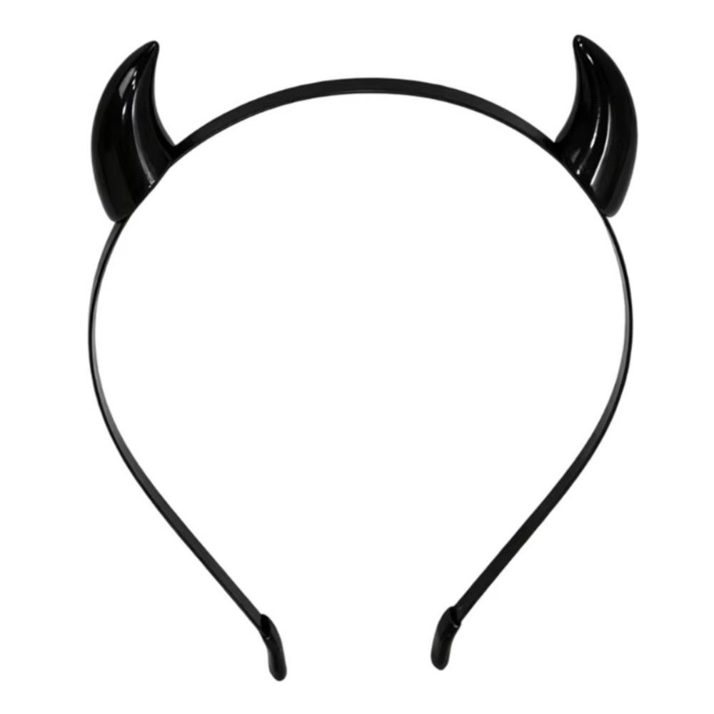 Resin Ox Horn Hair Clips Animal Anime Headband Devil Horn Hairband Daily Styling