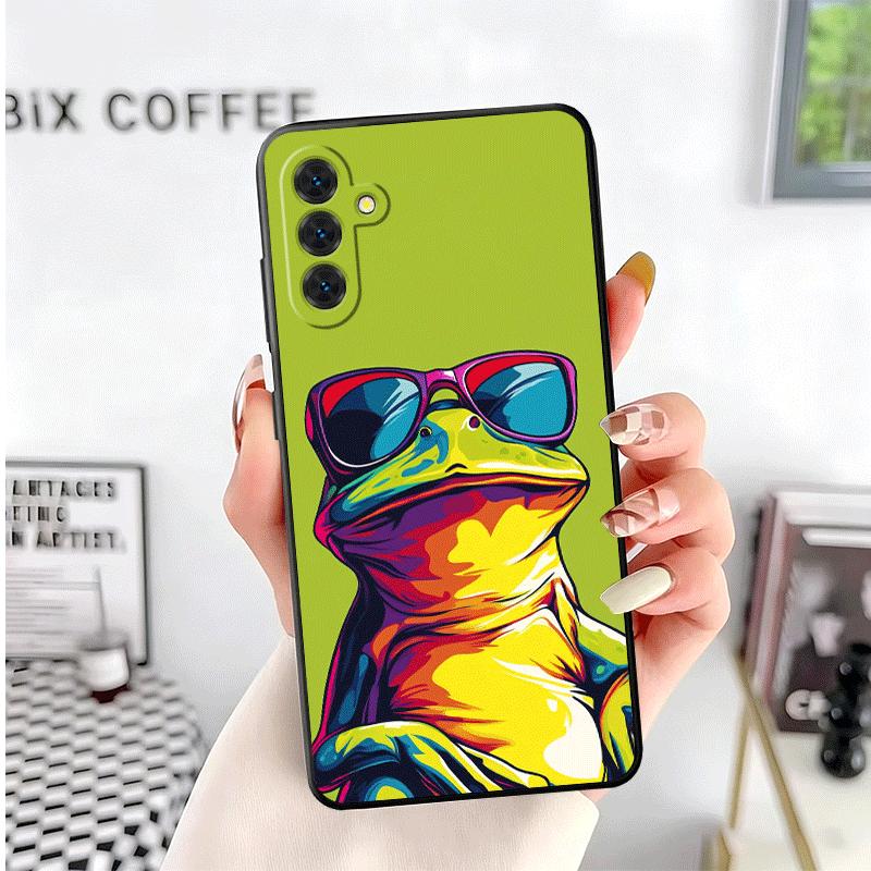 Милый Мультяшный Лягушонок Мягкий Чехол для Телефона для Samsung A17 A37 A57 A16 A26 A36 A56 A15 A25 A35 A55 A14 A24 A34 A54 A13 A23 A33 A53 A52 A1