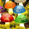 Cracked Mushroom Light Solar Garden Lamp 8 Colors Memory Function Simple Installation Waterproof Solar Pathway Light Lawn Decor