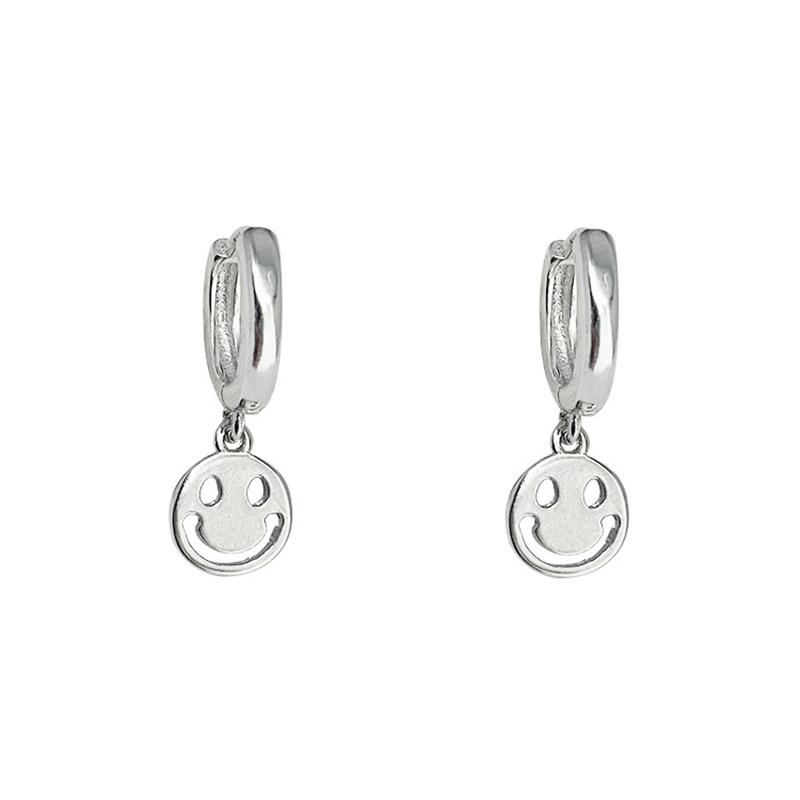 Забавные улыбающиеся лица полые серьги-кольца для девочек и женщин пирсинг ушей ювелирные аксессуары