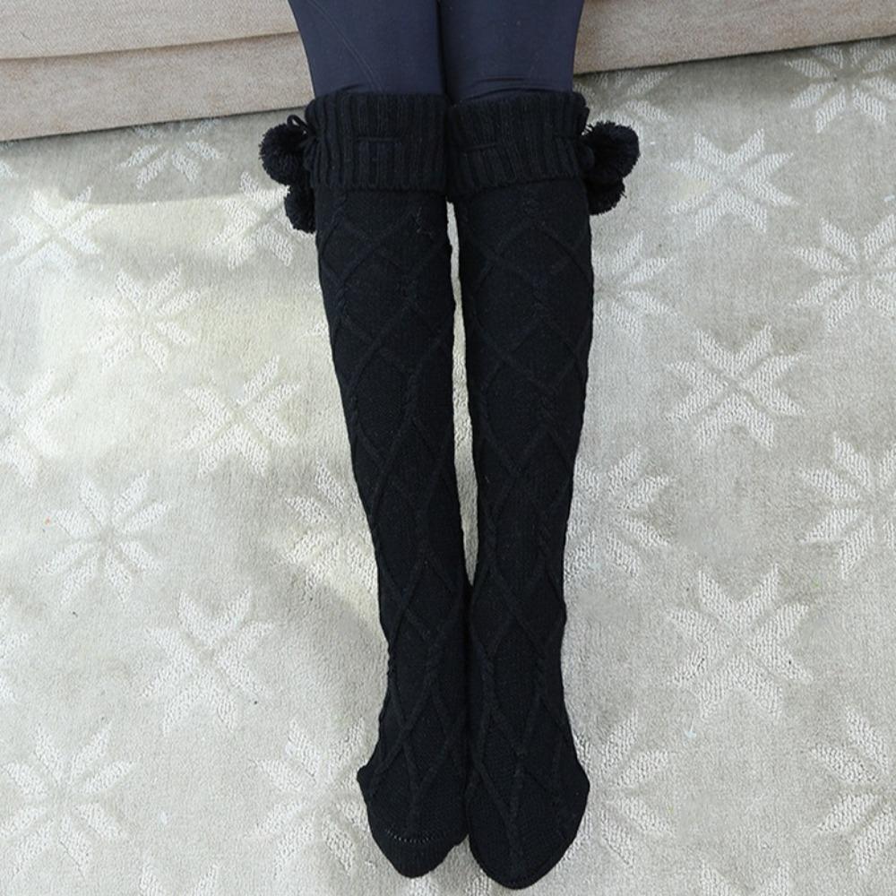 Thigh High Long Tube Socks Ins Thicken Knitted Stockings Harajuku Leg Warmer Stocking Home