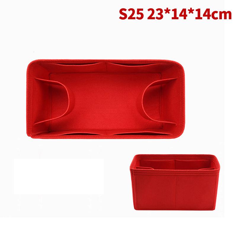 25 30 35 Органайзер-вставка из фетра для сумки, органайзер для макияжа, органайзер для сумочки, дорожный внутренний кошелек, портативные косметички