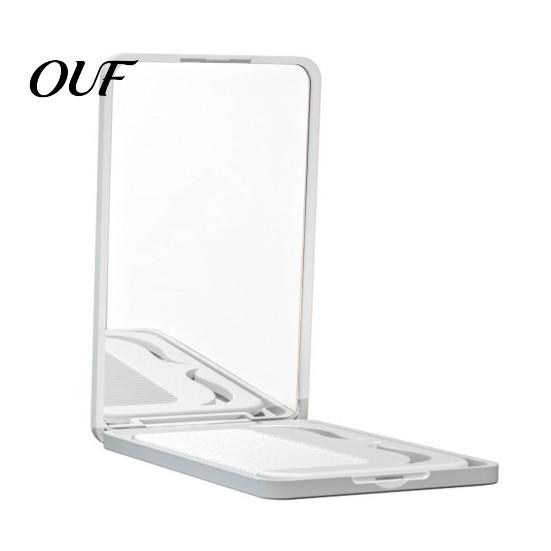 Compact Travel Makeup Mirror Portable Folding with Comb, Cosmetic Mirror, Pocket Size Hair Styling Tool & Detangling Comb for Women Girls Scratch