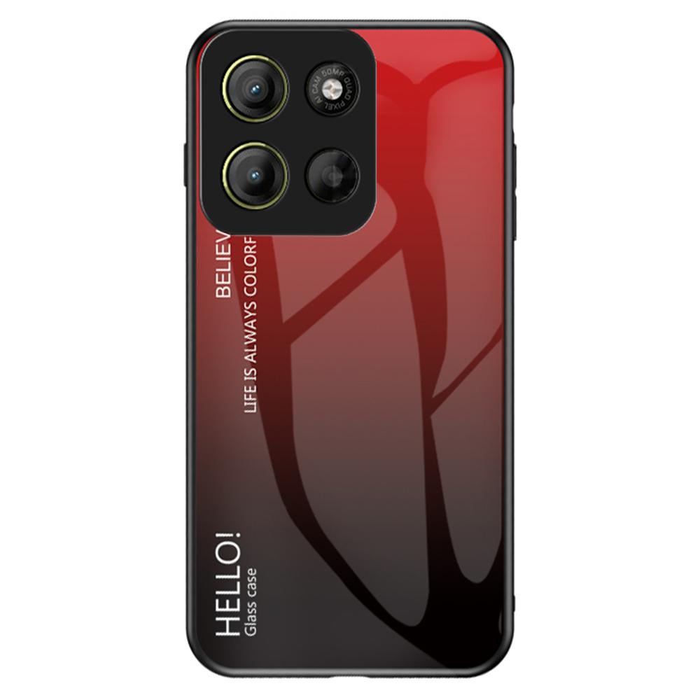 Для Motorola Moto G15 4G Чехол Защита от царапин Закаленное стекло+ПК+ТПУ Чехол для телефона