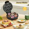 Аппарат для приготовления пончиков, электрический, с антипригарным покрытием, делает 7 маленьких пончиков, украсьте глазурью, полейте льдом сами для детского испеченного десерта