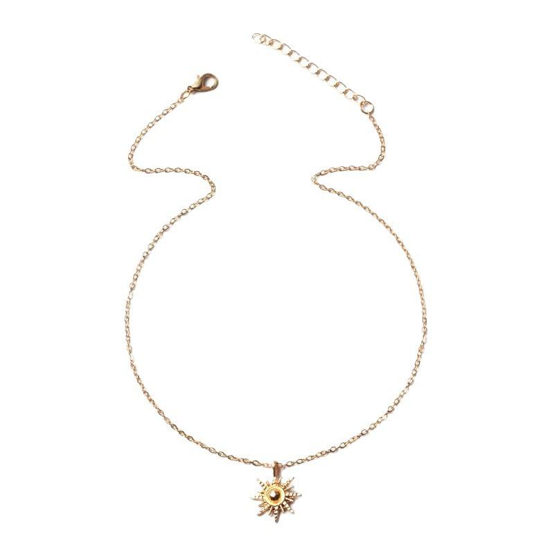 Sun God Necklace Jewelry Women's Gold Pendant Niche High-end Sweater Chain Accessories Light Luxury Collarbone Chain