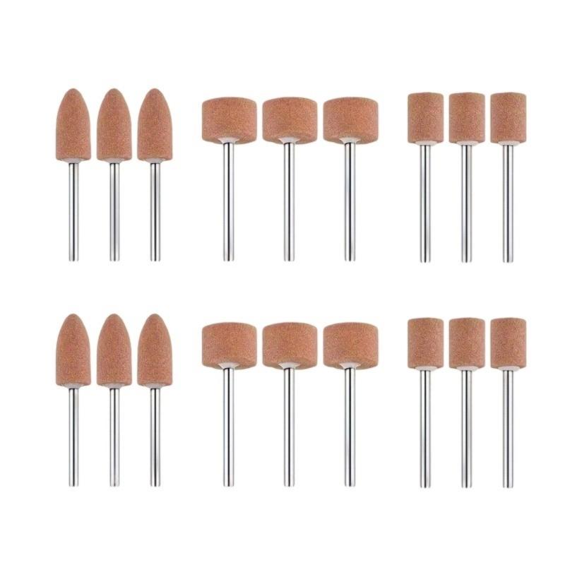Корундовые абразивные круги для деревообработки, полировки камня, электроинструмент 15 мм 10 мм цилиндрический и Т-образный шлифовальный наконечник