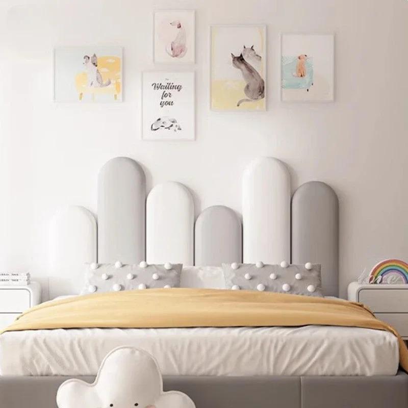 1PC 40cm/50cm Nordic Style Headboard Bedroom Head Board Stickers Room Anti-collision Wall Panels Home Decoration