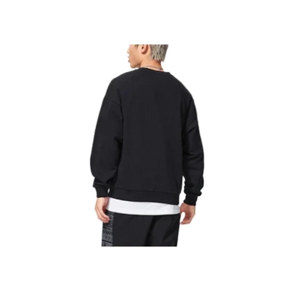 Li-Ning Толстовка с длинными рукавами и принтом логотипа Топы унисекс Черный AWDSB51-3