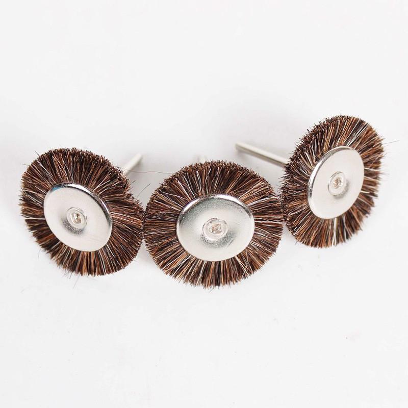 10 шт./пакет, щетки для полировки зубов, шерстяные колеса, ткань, хлопок, конский волос, полировщик зубов, низкая скорость, прямой наконечник