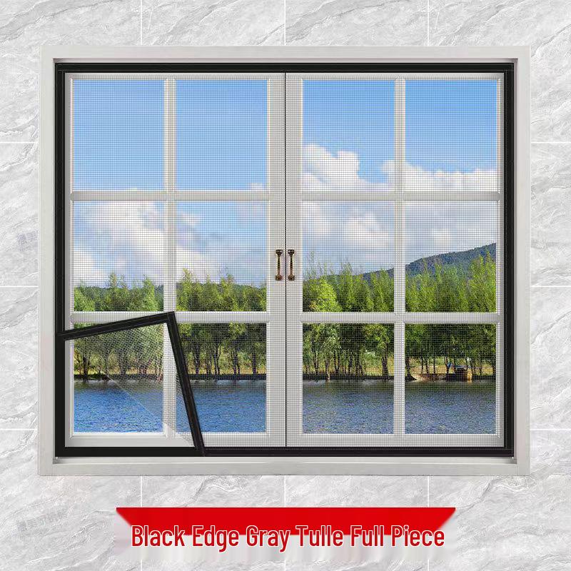 Утолщенная самоклеящаяся москитная сетка для лета: Невидимая, Зашифрованная Сетка на Окно без Пробивания для Дома и Балкона