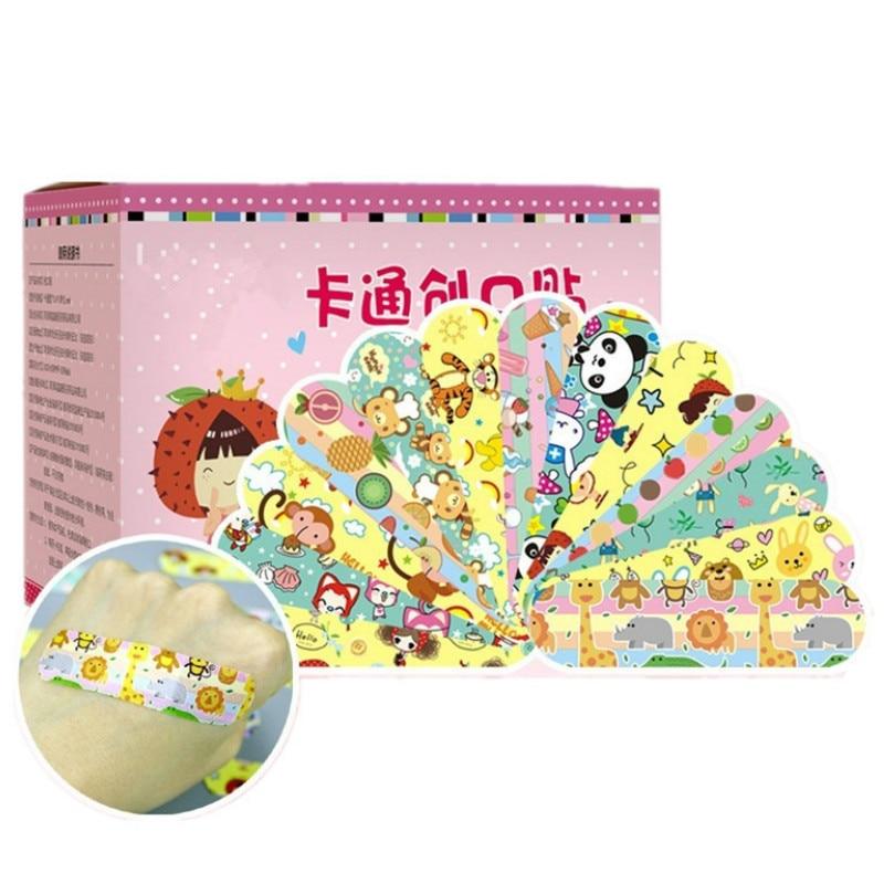 120 шт., детские пластыри, милые водонепроницаемые дышащие мультяшные пластыри, гемостаз, клейкие повязки, пластырь для первой помощи