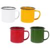 4 Pcs Retro Enamel Water Cups Coffee Mugs Tea Drinking Cup Vintage Style for Home Office Travel Kitchen Barware