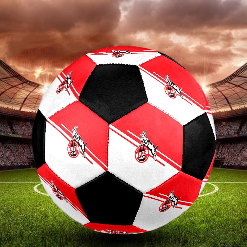 1. FC Köln Soccer Ball Colorful All Ages Machine Stitched PVC Competition Ready Durable High-Bounce.SIZE5
