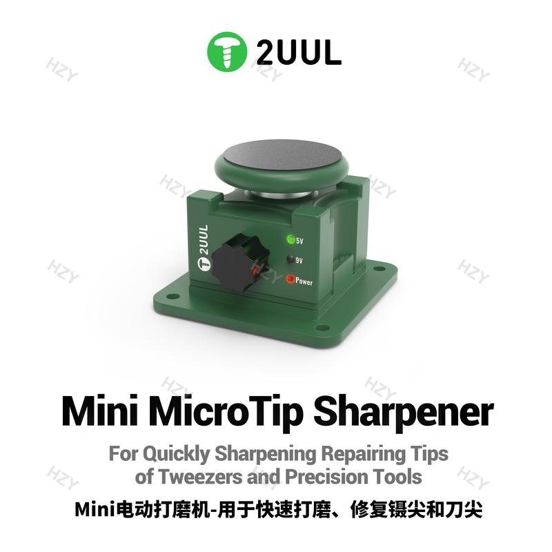 2UUL DA79 Mini MicroTip Sharpener Polishing Grinding Machine for Blades Tweezers Tips with 12 Disc Adjustable Speed Repair Tool