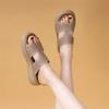 Summer New Women's Shoes Platform Open-toed Wedge Heel Hole Hollow Outdoor Sandals Beach Trailing Sandals