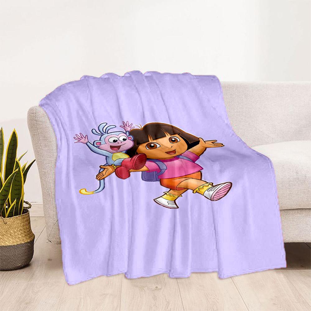 Dora Explorer Blanket Soft Warm Cozy Great for Sofa Couch Bedding Four Seasons Universal Digital Print Ideal Gift for Friends Family Couples Picnic