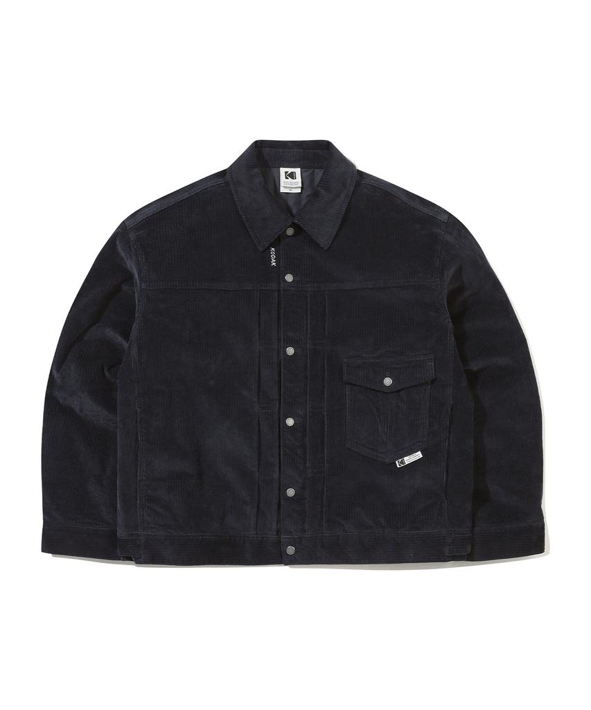KODAK Rgb Corduroy Trucker Padded Jacket Navy