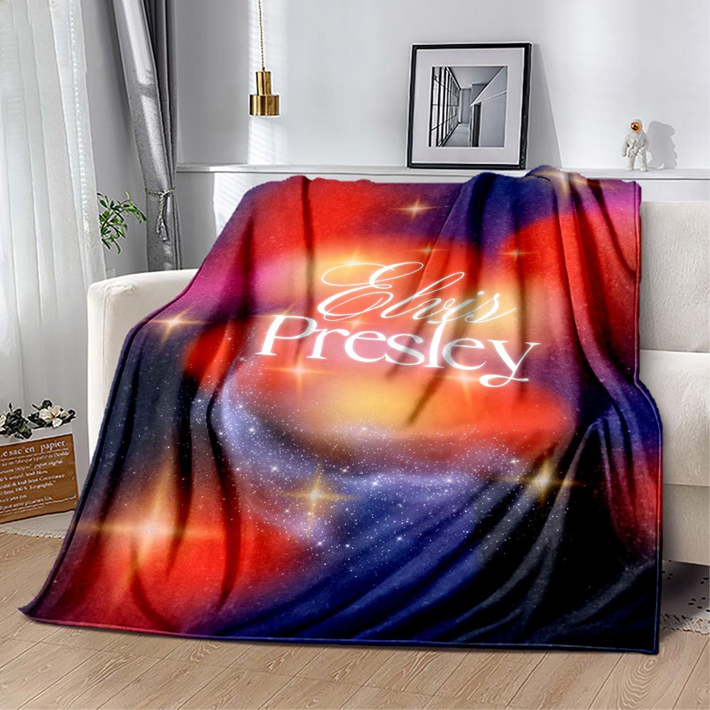 Elvis Presley Guitar Icon Blanket Soft Warm Cozy Suitable for Seaside Picnics Bedding Four Seasons Multipurpose Digital Print