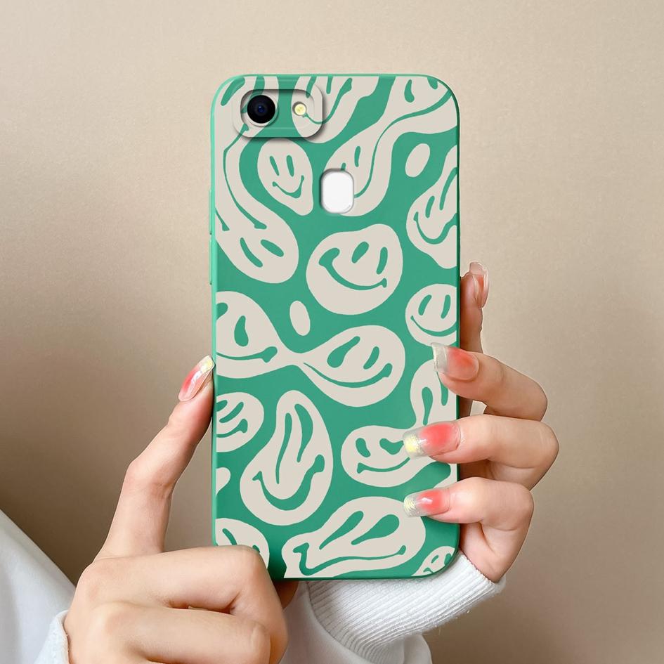 Для Oppo F9 F21 F5 F15 F7 F11 F17 F19 Pro Plus чехол для телефона модный лейбл с рисунком смайлика мягкие силиконовые чехлы премиум-класса для корпуса Oppo