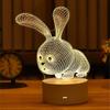 Xiaomi 3D Акриловая светодиодная ночная лампа с питанием от USB Декор для спальни и прикроватной тумбочки Ночник Подарки на день рождения для детей Настольные украшения Новое освещение