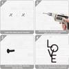 1pc LOVE Metal Sign Vertical Design Elegant Metal Wall Decor Stylish LOVE Word Art for Nursery, Bedroom, & Lobby Wall Decoration