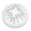 Alloy Steel Tongue Drum 8 Note 5.5in Chakra Tank Ethereal Lotus Handpan White 12 Zodiac Rabbit