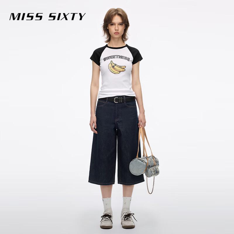 Miss Sixty Женские джинсы-капри со средней посадкой и широкими штанинами