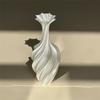 Vintage Style 3D Printed Flower Vases Swirl Pattern Minimalist Floral Decor  Tabletop Display