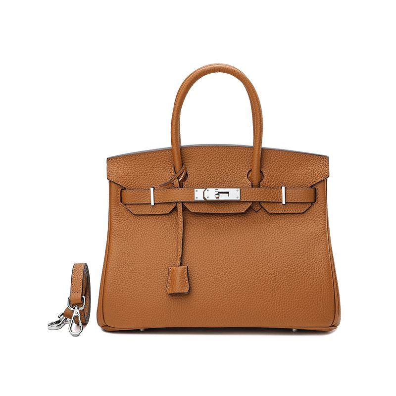 Новая серебряная пуговица с рисунком личи, многослойная сумка из воловьей кожи, платиновая сумка, ручная платиновая сумка, модная женская сумка на плечо из натуральной кожи