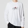 Men's Nike Sleeve Side Flowers Logo Printing Round Neck Long Sleeves White DQ7387-100