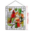 Плоский витражный подвес Акриловая подвесная витражная панель с птицами Домашнее украшение