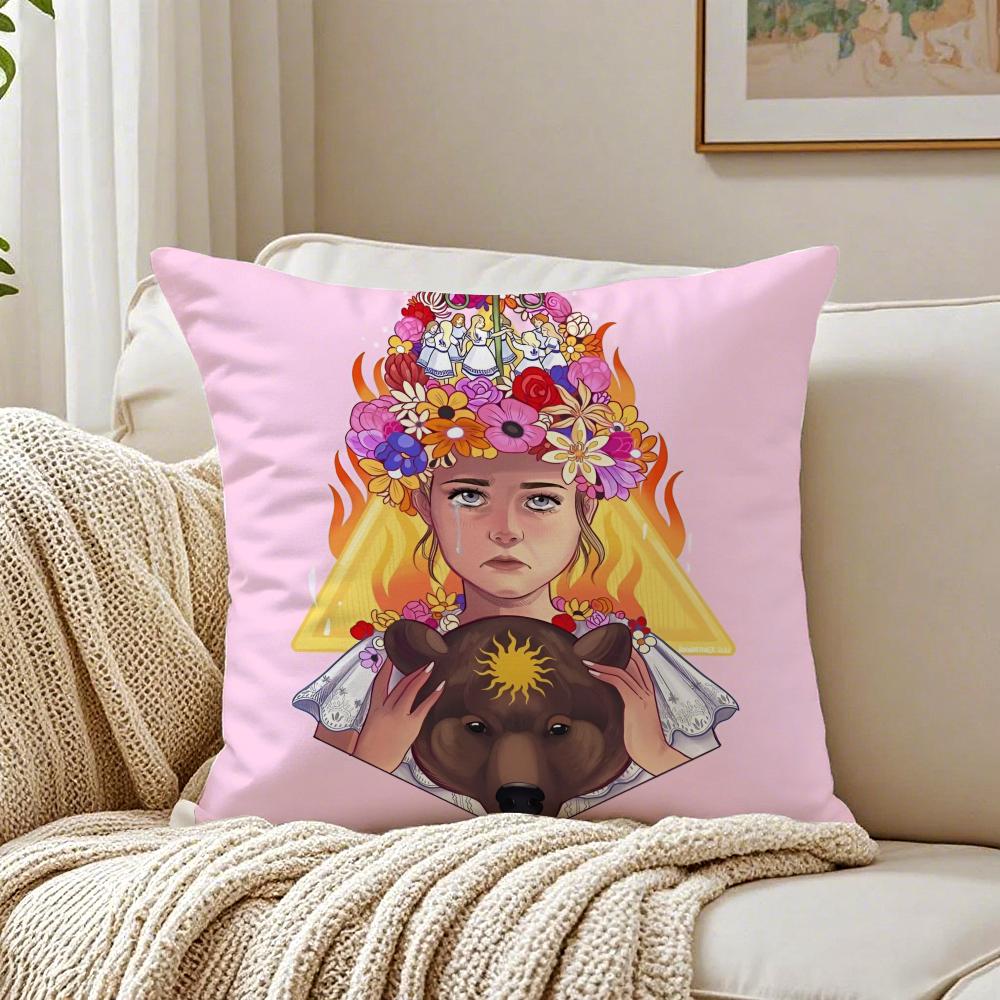Line Art Midsummer Day Print Beautiful Cushion Cover Pillowcase Antidustmite living Room Sofa Decor Cushion Room