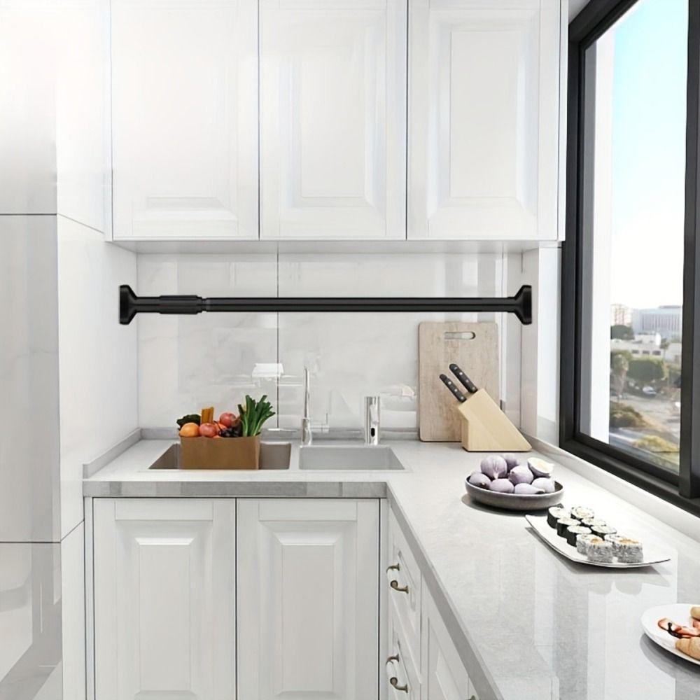 Stainless Steel Shower Curtain Poles Punch-free Clothes Hanging Rod  Balcony