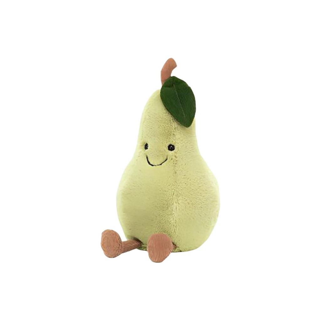 Jellycat Серия "Веселая еда" Фрукт Смешная груша Успокаивающая кукла Плюшевая кукла Сидящая 20 см высотой