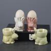 Ceramic Rabbit Egg Cup Bunny Egg Holder Breakfast Table Decor Egg Stand