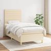 3142382 vidaXL Divan Bed and Mattress Cream 90x190 Cm Fabric