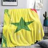 1PC Senegal Print Flannel Blanket, High quality Comfortable for All Seasons, Home Decor, Warmth and Comfort, Perfect for Christmas Gifts