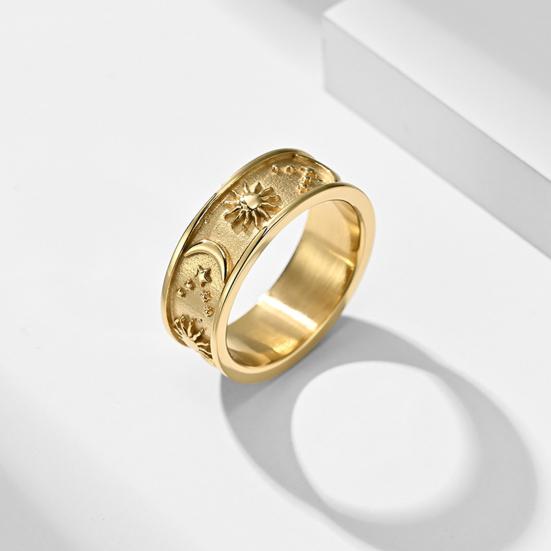 Унисекс Кольцо Звезда Луна Солнце Украшения Мужчины Женщины Изысканное Круглое Богемное Кольцо