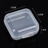 1/100pcs Small Square Jewelry Storage Box Covers Case for Pill Earrings Transparent Plastic Dustproof Earplug Storage Pack Boxes