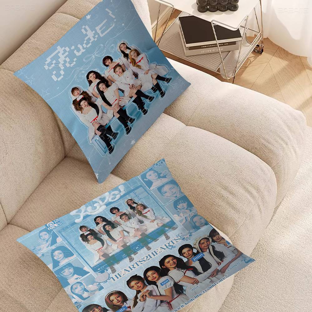 H2H H-Heart2Heart Kpop Style Pillow Anime Pillow Sofa Bed Head Pillow Cover Cushion Cover 45X45 Cm Fashion
